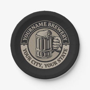 Assiettes En Carton Brasserie Nom personnalisé Brasserie Big Mug