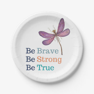 Assiettes En Carton Brave forte vraie libellule