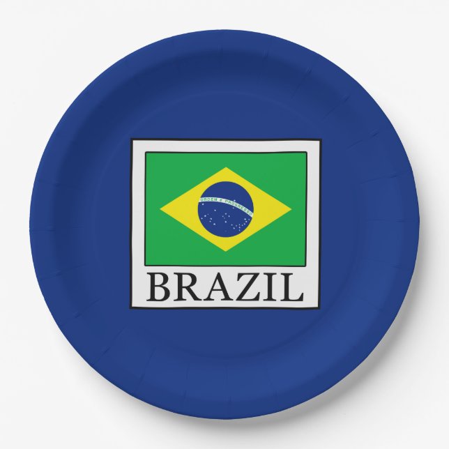Assiettes En Carton Brésil (Devant)