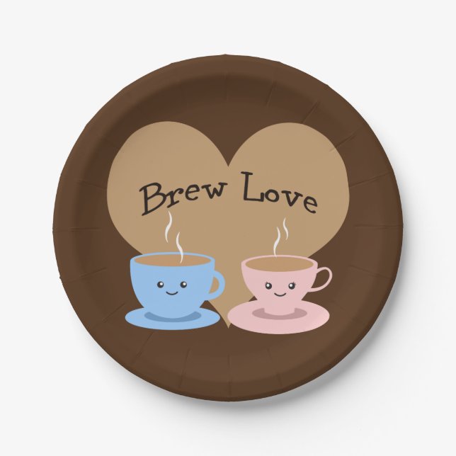 Assiettes En Carton Brew Love ! Coffee Mugs (Devant)