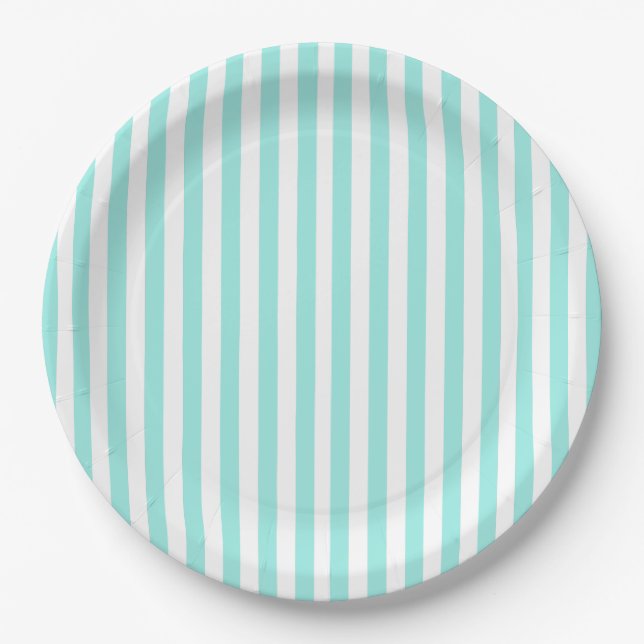 Assiettes En Carton Bride & Co. Bridal Shower Turquoise (Devant)