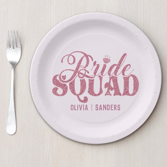 Assiettes En Carton Bride Squad Bachelorette party (Créateur téléchargé)