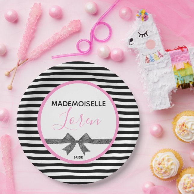 Assiettes En Carton    BRIDEParisian Thème Couture Douche Party (Fête)