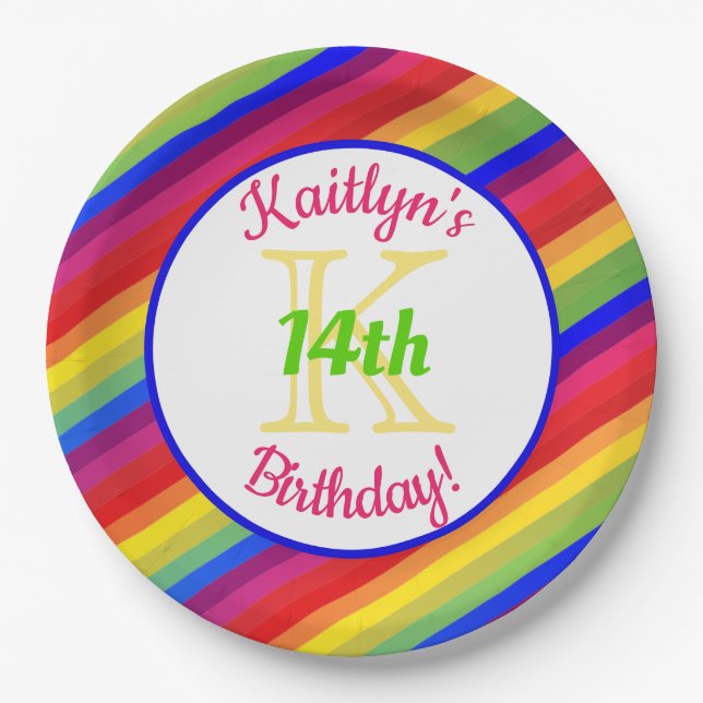 Assiettes En Carton Bright Fiesta | Anniversaire (Devant)