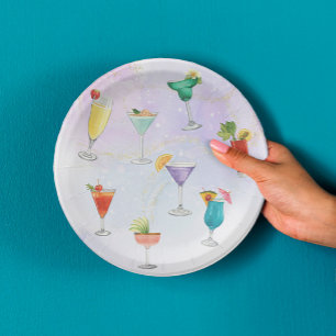 Assiettes En Carton Bright rainbow cockparty fête festivités festives