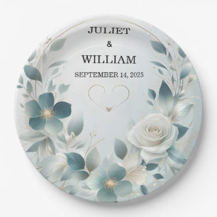 Assiettes En Carton Brillant en métal brillant haut de gamme Mariage e