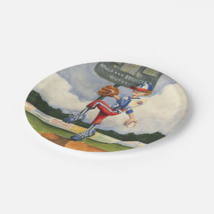 Assiettes En Carton Broc de base-ball sur le monticule par geai