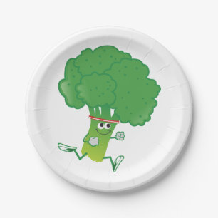 Assiettes En Carton Brocoli tournant