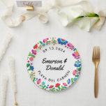 Assiettes En Carton Broderie mexicaine Personnalisée Colorée<br><div class="desc">Inspirées par la broderie colorée d'artisans mexicains,  ces plaques en papier sont un complément amusant à une fête fiançailles,  un dîner de répétition,  un mariage,  une quinceañera ou une fête mexicaine. Votre invité d'honneur et tout le monde aimeront cette touche supplémentaire de personnalisation tout en savourant des délicieuses gâteries.</div>