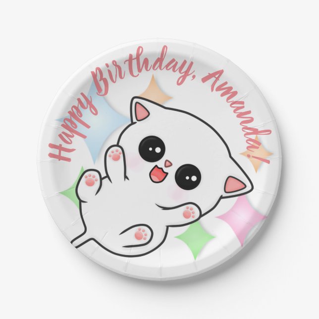 Assiettes En Carton Brouillon de ventre Time Kitten (Devant)