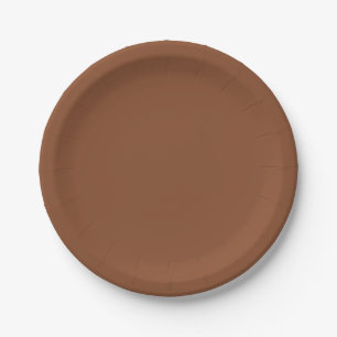 Assiettes En Carton Brown solide