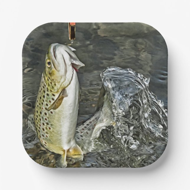 Assiettes En Carton Brown Trout (Recto)