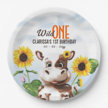 Brown vache tournesol fille premier anniversaire