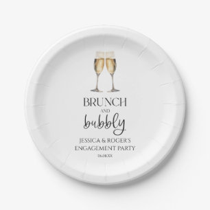Assiettes En Carton Brunch et Bubbly Engagement Party Brunch