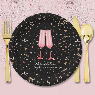 Assiettes En Carton Brunch et Bubbly Enterrement de Vie de Jeune Fille