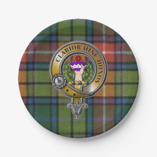 Assiettes En Carton Buchanan Tartan & Badge
