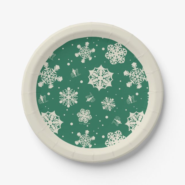 Assiettes En Carton Buddy le Motif Elf Snowflake (Devant)