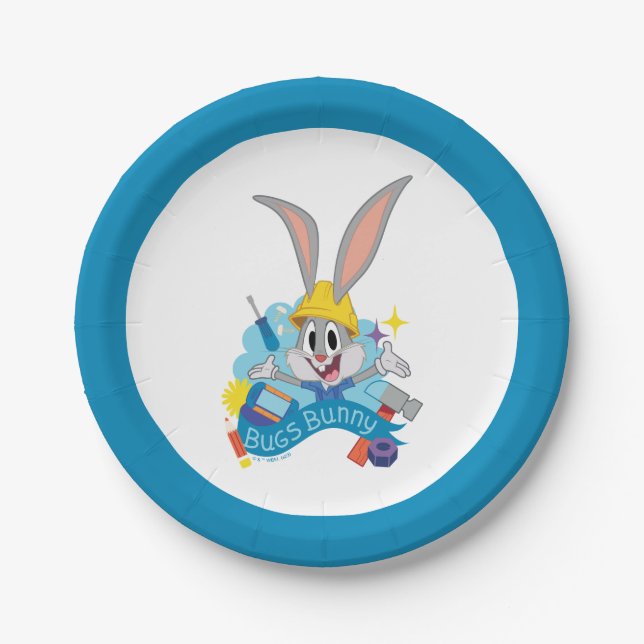 Assiettes En Carton BUGS BUNNY BUILDERS™| BUGS BUNNY™ Character Art (Devant)