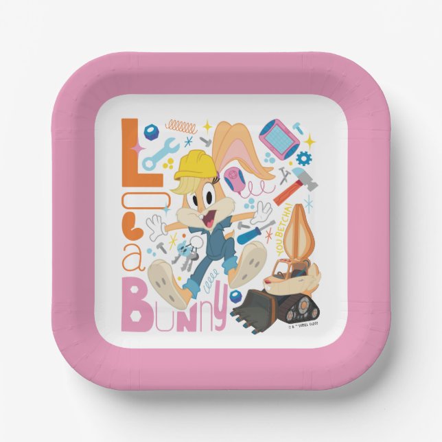 Assiettes En Carton BUGS BUNNY BUILDERS™| Outils de travail de Lola Bu (Recto)