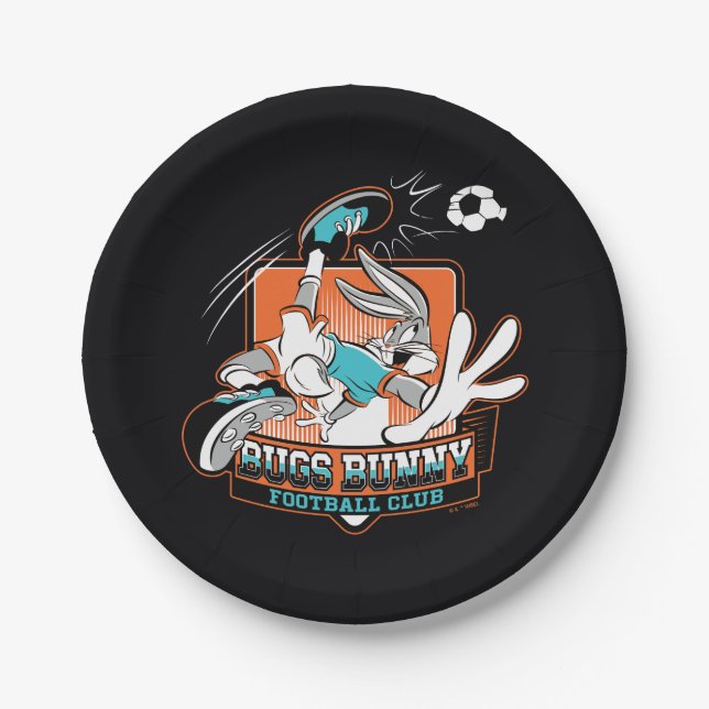 Assiettes En Carton BUGS BUNNY™ Football Club Badge (Devant)