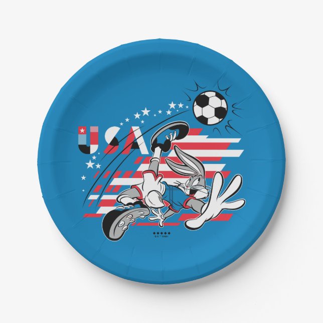 Assiettes En Carton BUGS BUNNY™ Team USA Soccer Graphic (Devant)