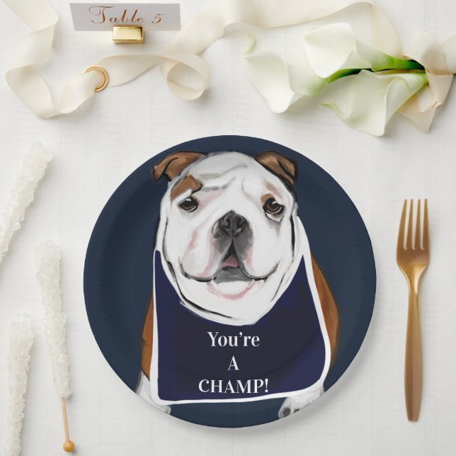 ASSIETTES EN CARTON BULLDOG (Mariage)