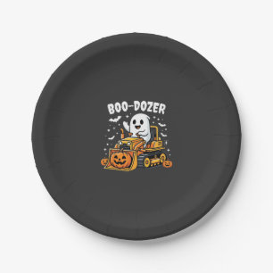 Assiettes En Carton Bulldozer fantôme Halloween Boo Dozer_1