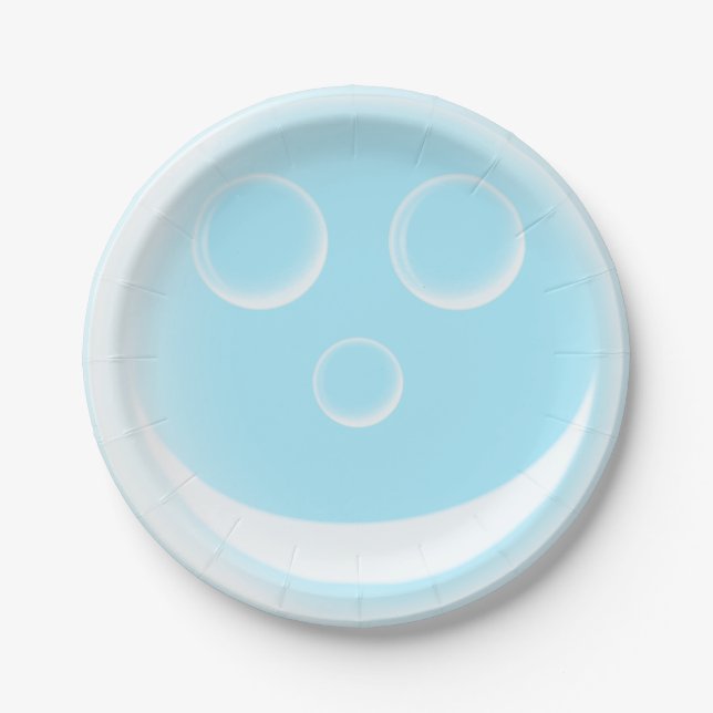 Assiettes En Carton Bulle souriante (Devant)