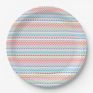 Assiettes En Carton Bulles d'arc-en-ciel