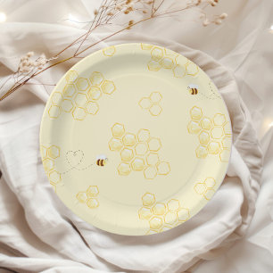 Assiettes En Carton Bumble abeille nid d'anniversaire