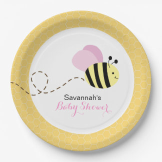 Assiettes En Carton Bumble Bee Rose Ailes Plaque de papier personnalis