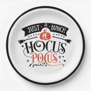Assiettes En Carton Bunch de Hocus Pocus Halloween Typographie
