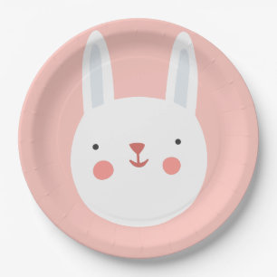 Assiettes En Carton Bunny Birthday Kids Décor mural