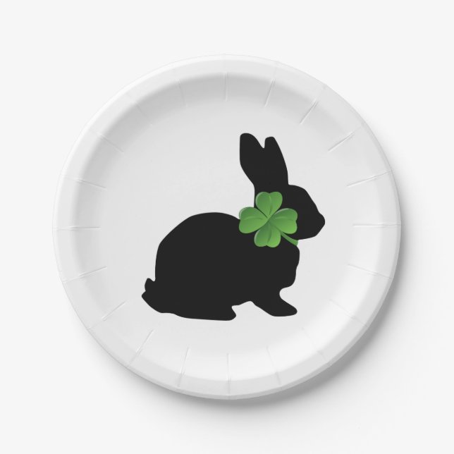 Assiettes En Carton Bunny shamrock (Devant)