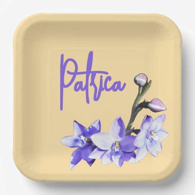 Assiettes En Carton Butter Yellow & Lilac SunOrchid Birthday (Recto)