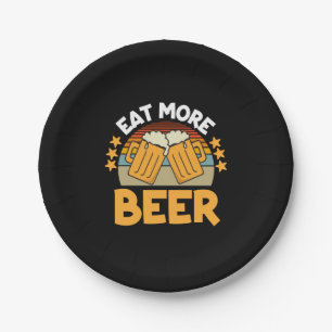 Assiettes En Carton Buveur de bière mange plus de bière drôle de boiss