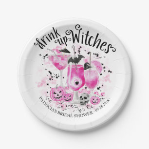 Assiettes En Carton Buvez jusqu'à la dernière goutte Sorcières Hallowe