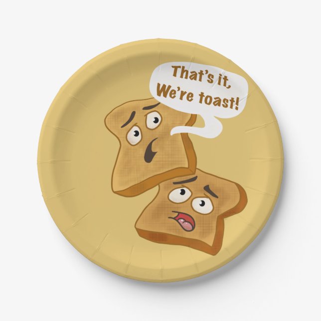 Assiettes En Carton C’est ça, on est Toast ! (Devant)