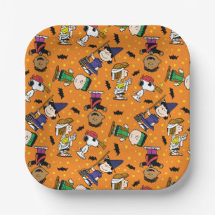 Assiettes En Carton cacahuètes Happy Halloween Motif