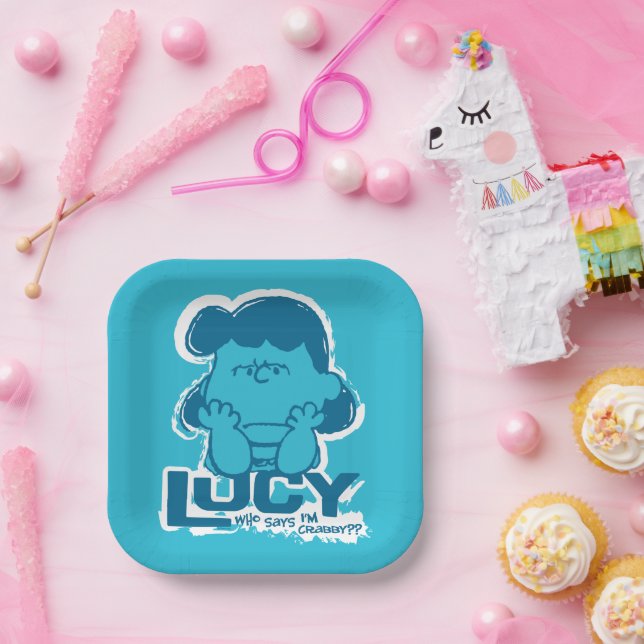 Assiettes En Carton cacahuètes | Lucy Who Says I'm Crabby? ? (Fête)