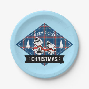 Assiettes En Carton cacahuètes   Snoopy & Charlie Brown Chaud & Cosy