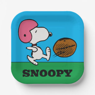 Assiettes En Carton cacahuètes   Snoopy Football Kicker