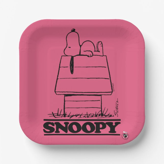 Assiettes En Carton cacahuètes | Snoopy Le Secret À La Vie (Recto)