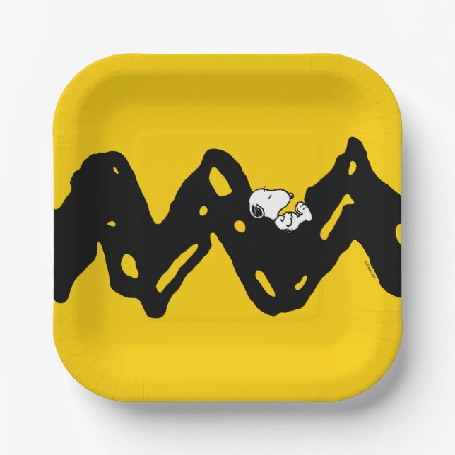 Assiettes En Carton cacahuètes | Snoopy Nap (Recto)