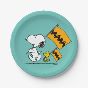 Assiettes En Carton cacahuètes   Snoopy & Woodstock