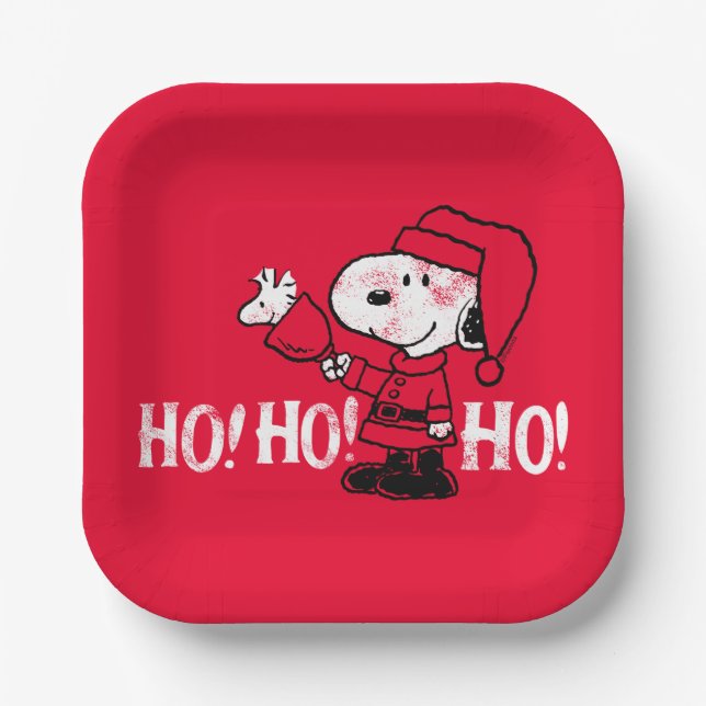 Assiettes En Carton cacahuètes | Snoopy & Woodstock Cloches à sonner (Recto)