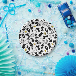 Assiettes En Carton cacahuètes   Snoopy & Woodstock Shadow Motif