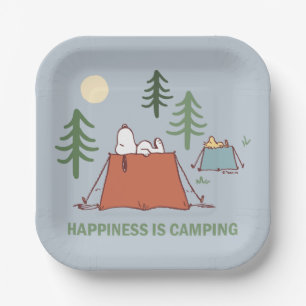 Assiettes En Carton cacahuètes   Snoopy & Woodstock Tentes de pose