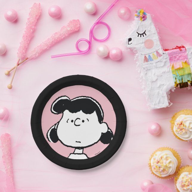 Assiettes En Carton cacahuètes | Visages de Lucy (Fête)