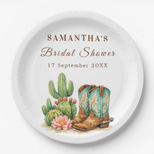 Assiettes En Carton Cactus en terre cuite Arizona Cowgirl Enterrement 